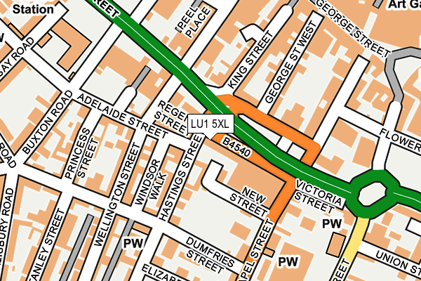 LU1 5XL map - OS OpenMap – Local (Ordnance Survey)