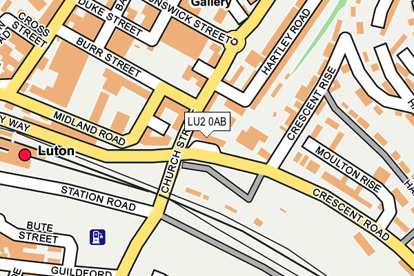 LU2 0AB map - OS OpenMap – Local (Ordnance Survey)