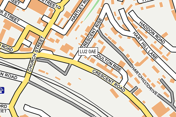 LU2 0AE map - OS OpenMap – Local (Ordnance Survey)