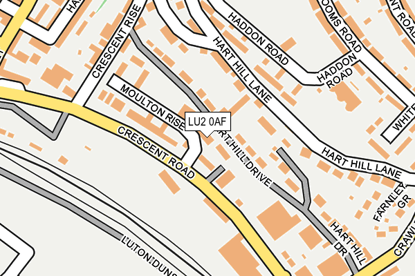 LU2 0AF map - OS OpenMap – Local (Ordnance Survey)