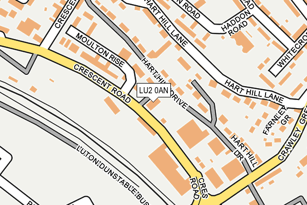 LU2 0AN map - OS OpenMap – Local (Ordnance Survey)