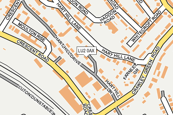 LU2 0AX map - OS OpenMap – Local (Ordnance Survey)