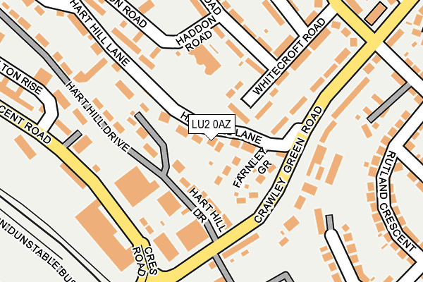 LU2 0AZ map - OS OpenMap – Local (Ordnance Survey)