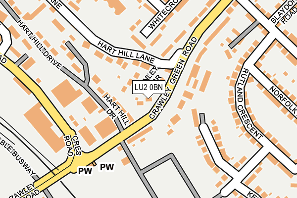 LU2 0BN map - OS OpenMap – Local (Ordnance Survey)