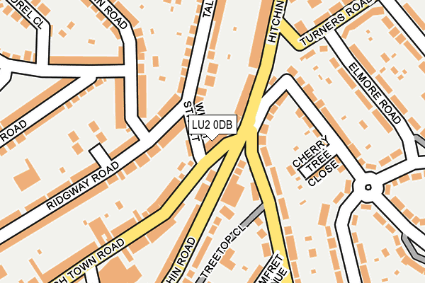 LU2 0DB map - OS OpenMap – Local (Ordnance Survey)