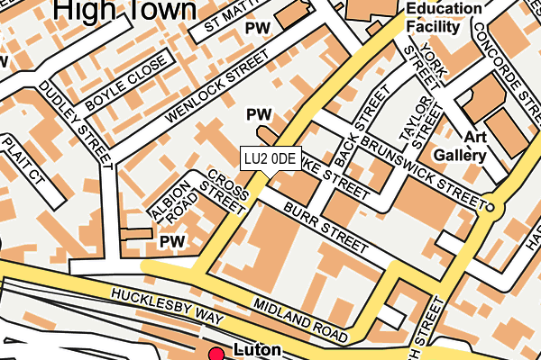 LU2 0DE map - OS OpenMap – Local (Ordnance Survey)