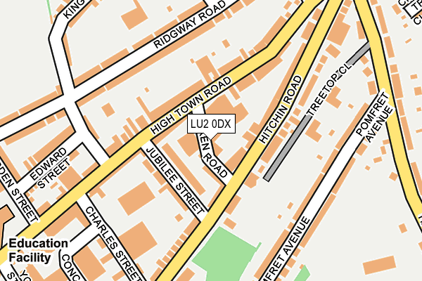 LU2 0DX map - OS OpenMap – Local (Ordnance Survey)