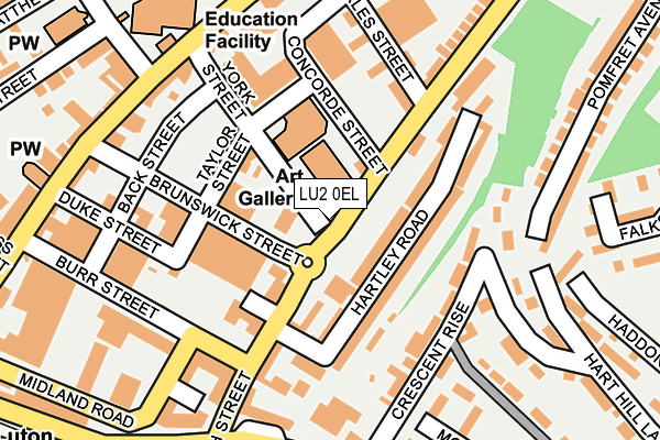 LU2 0EL map - OS OpenMap – Local (Ordnance Survey)