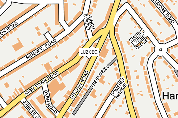 LU2 0EQ map - OS OpenMap – Local (Ordnance Survey)