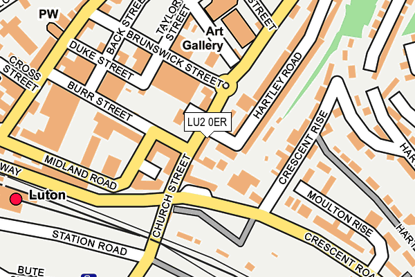 LU2 0ER map - OS OpenMap – Local (Ordnance Survey)