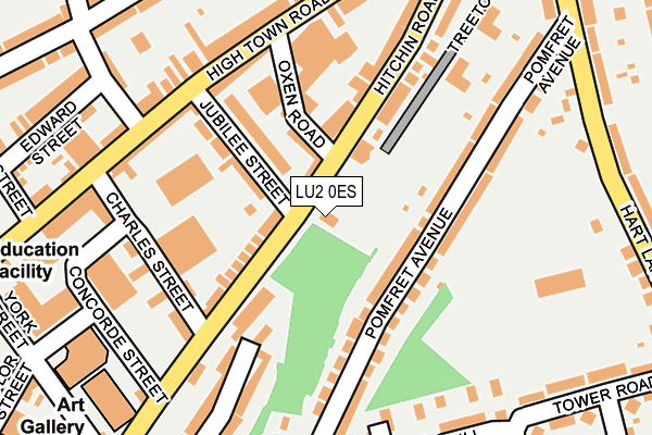 LU2 0ES map - OS OpenMap – Local (Ordnance Survey)