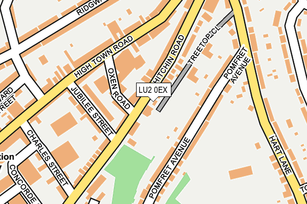 LU2 0EX map - OS OpenMap – Local (Ordnance Survey)