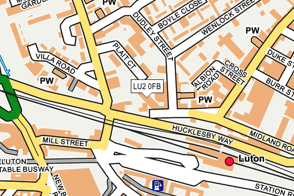 LU2 0FB map - OS OpenMap – Local (Ordnance Survey)