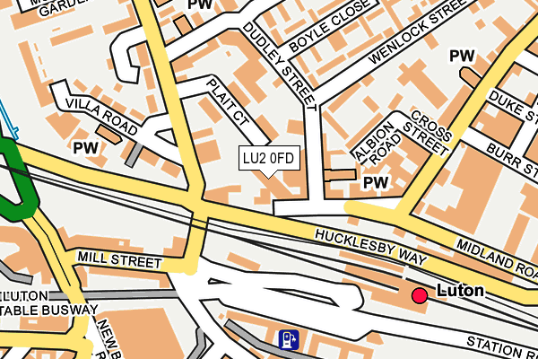 LU2 0FD map - OS OpenMap – Local (Ordnance Survey)