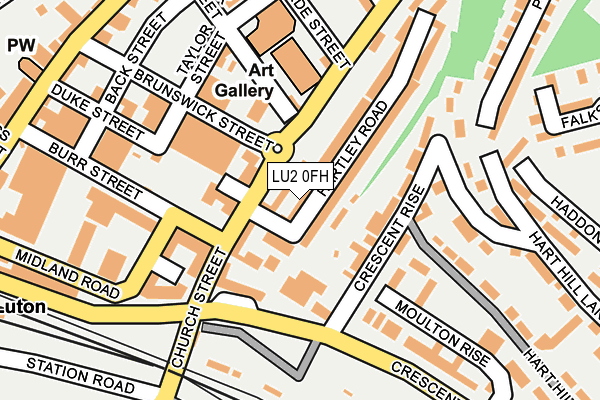 LU2 0FH map - OS OpenMap – Local (Ordnance Survey)