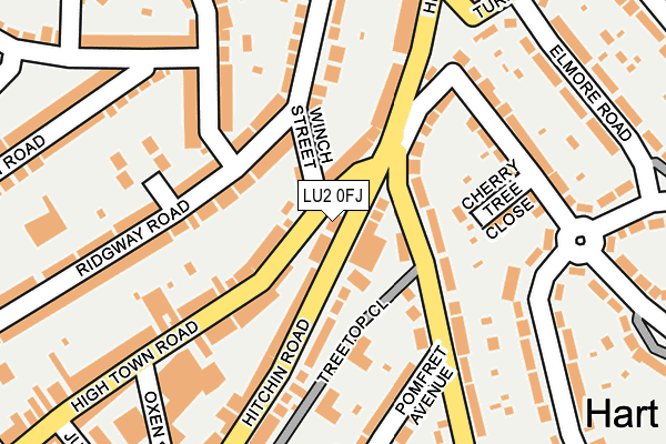 LU2 0FJ map - OS OpenMap – Local (Ordnance Survey)