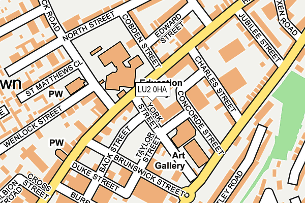 LU2 0HA map - OS OpenMap – Local (Ordnance Survey)