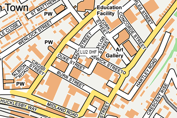 LU2 0HF map - OS OpenMap – Local (Ordnance Survey)