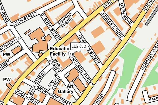 LU2 0JD map - OS OpenMap – Local (Ordnance Survey)