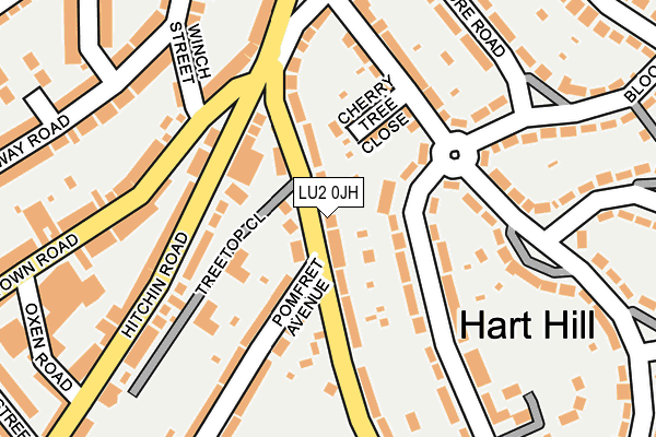 LU2 0JH map - OS OpenMap – Local (Ordnance Survey)