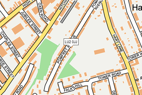 LU2 0JJ map - OS OpenMap – Local (Ordnance Survey)