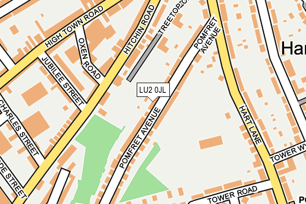 LU2 0JL map - OS OpenMap – Local (Ordnance Survey)