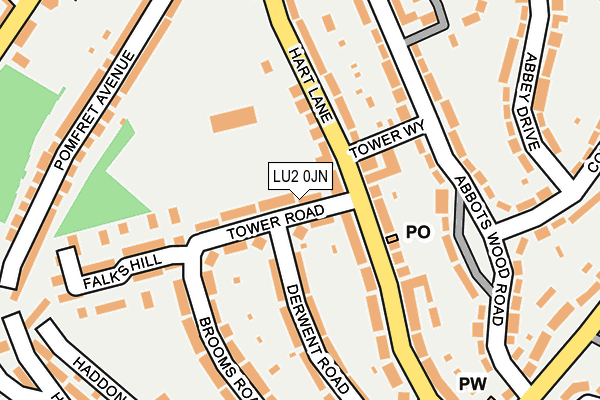 LU2 0JN map - OS OpenMap – Local (Ordnance Survey)