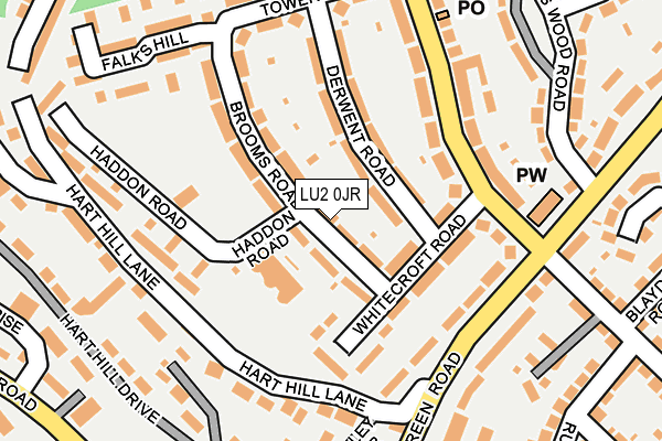LU2 0JR map - OS OpenMap – Local (Ordnance Survey)