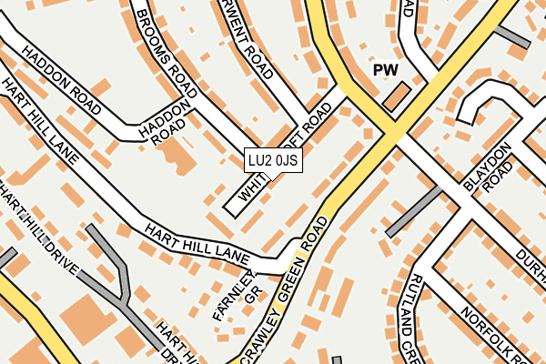 LU2 0JS map - OS OpenMap – Local (Ordnance Survey)