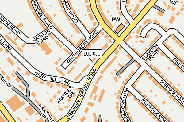 LU2 0JU map - OS OpenMap – Local (Ordnance Survey)