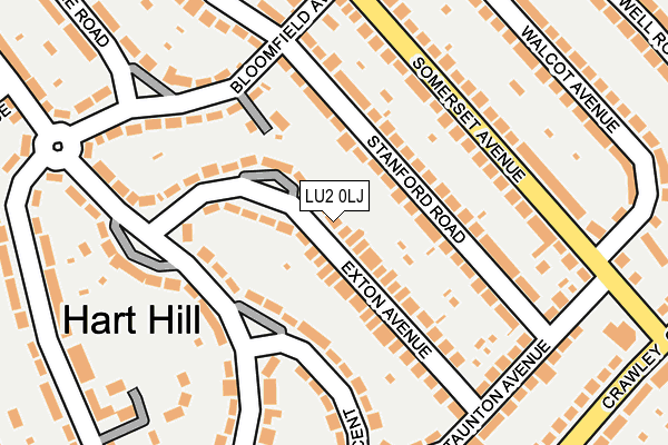 LU2 0LJ map - OS OpenMap – Local (Ordnance Survey)