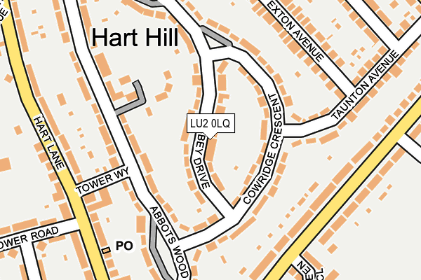 LU2 0LQ map - OS OpenMap – Local (Ordnance Survey)