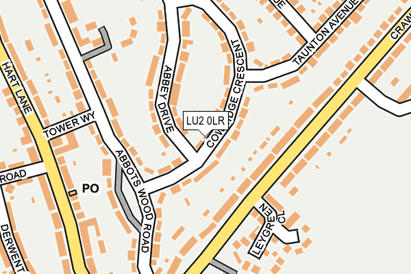 LU2 0LR map - OS OpenMap – Local (Ordnance Survey)