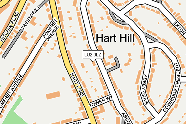 LU2 0LZ map - OS OpenMap – Local (Ordnance Survey)