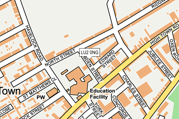 LU2 0NG map - OS OpenMap – Local (Ordnance Survey)