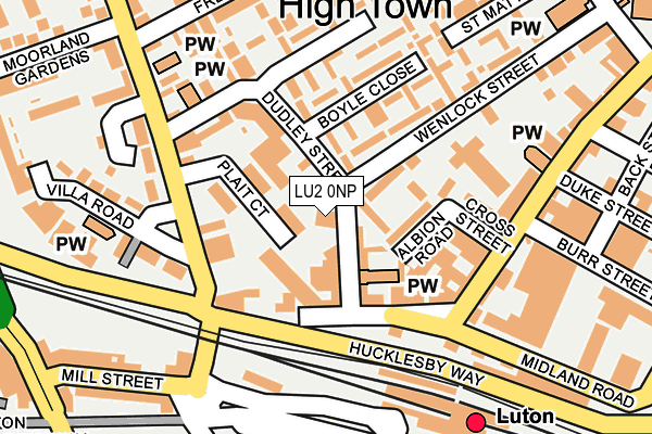 LU2 0NP map - OS OpenMap – Local (Ordnance Survey)