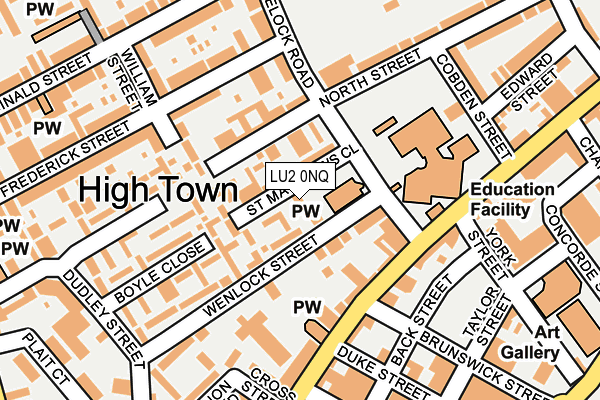 LU2 0NQ map - OS OpenMap – Local (Ordnance Survey)