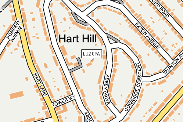 LU2 0PA map - OS OpenMap – Local (Ordnance Survey)