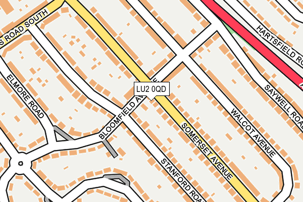 LU2 0QD map - OS OpenMap – Local (Ordnance Survey)