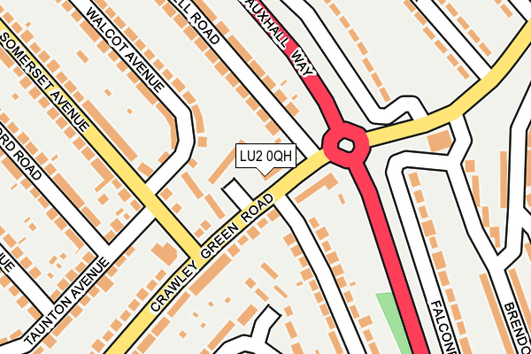 LU2 0QH map - OS OpenMap – Local (Ordnance Survey)