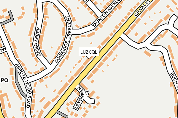 LU2 0QL map - OS OpenMap – Local (Ordnance Survey)