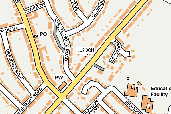 LU2 0QN map - OS OpenMap – Local (Ordnance Survey)