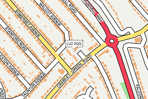 LU2 0QQ map - OS OpenMap – Local (Ordnance Survey)