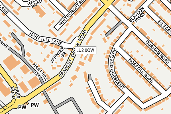 LU2 0QW map - OS OpenMap – Local (Ordnance Survey)
