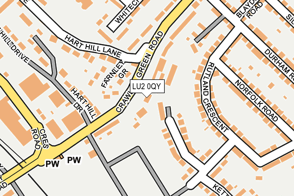 LU2 0QY map - OS OpenMap – Local (Ordnance Survey)