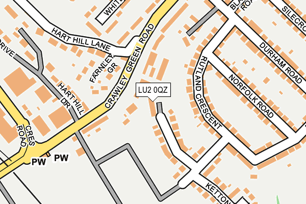 LU2 0QZ map - OS OpenMap – Local (Ordnance Survey)