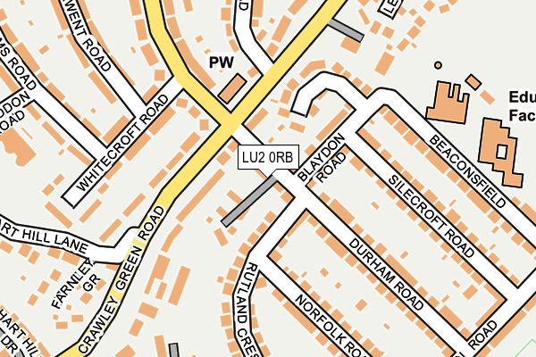 LU2 0RB map - OS OpenMap – Local (Ordnance Survey)