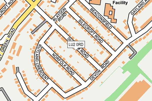 LU2 0RD map - OS OpenMap – Local (Ordnance Survey)
