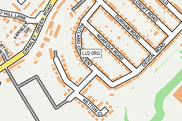 LU2 0RG map - OS OpenMap – Local (Ordnance Survey)