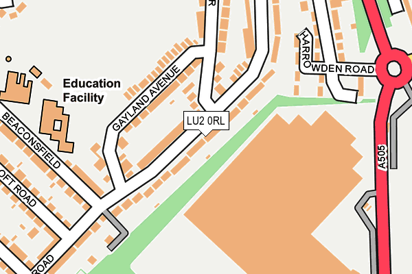 LU2 0RL map - OS OpenMap – Local (Ordnance Survey)